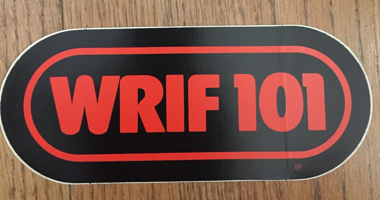 wrif orange/black vintage stickers