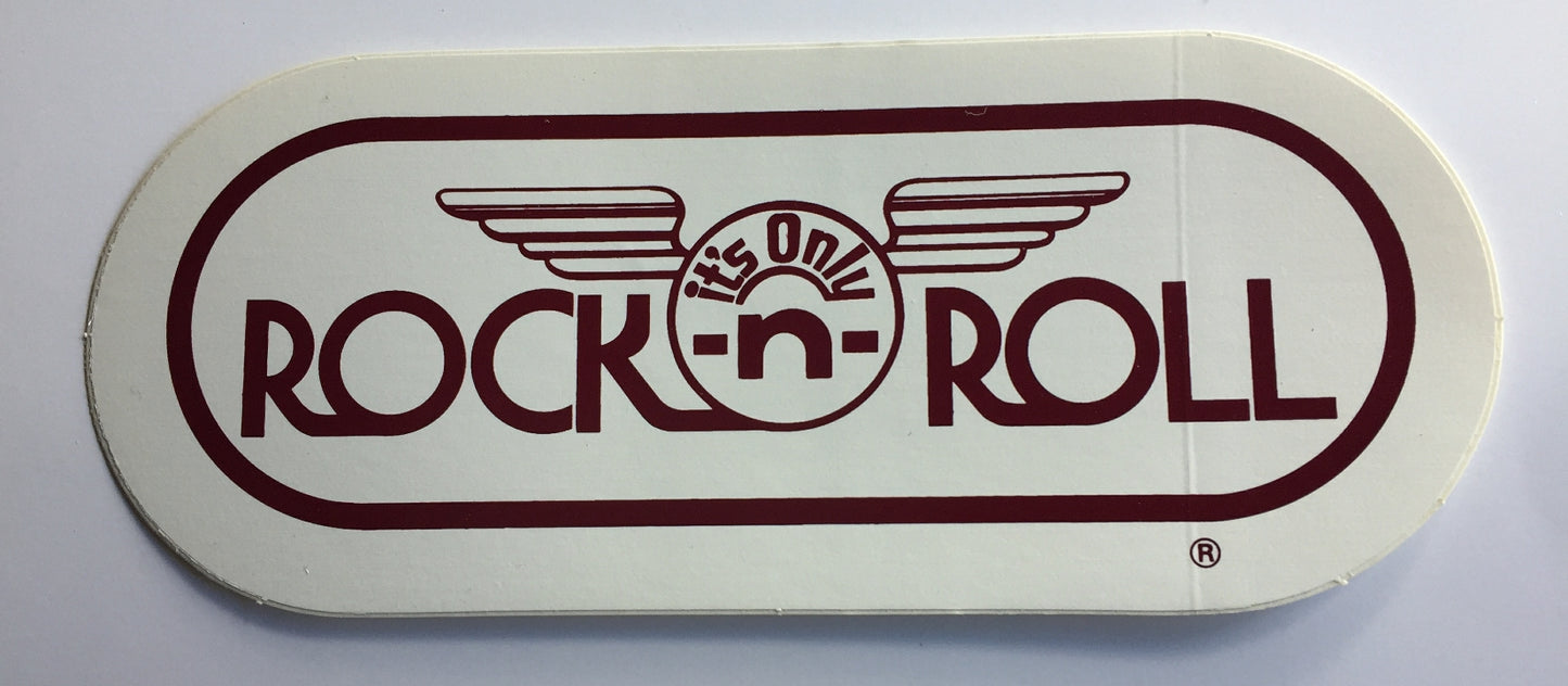 IT'S only ROCK N roll WRIF VINTAGE STICKER
