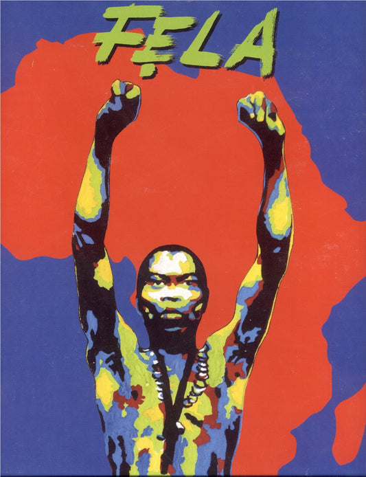 Fela Kuti colorized Leni Sinclair photo