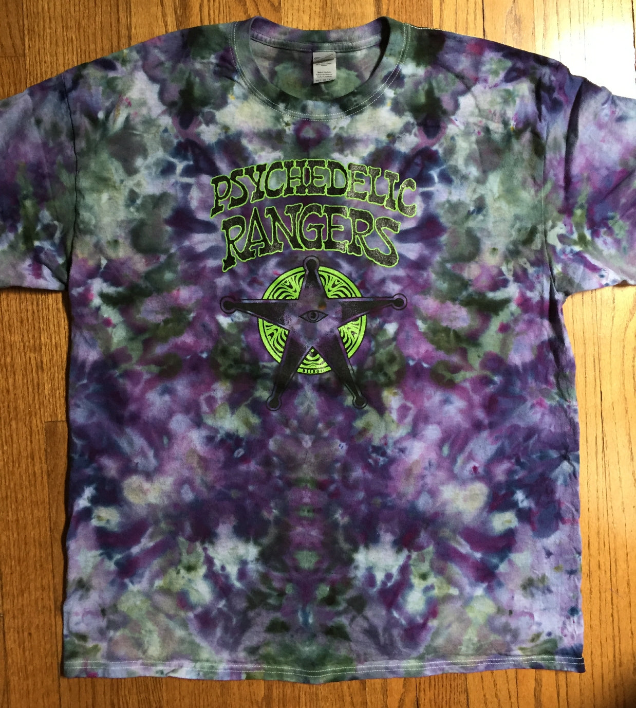 psychedlilic rangers tie dye t shirt