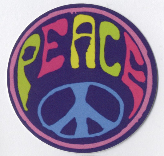 hippie peace sticker