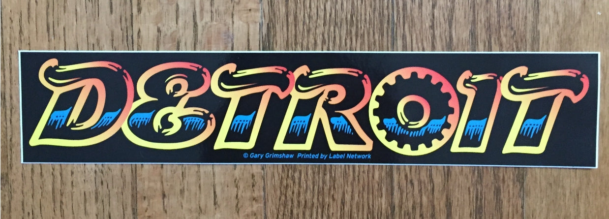 detroit vinyl bumper sticker