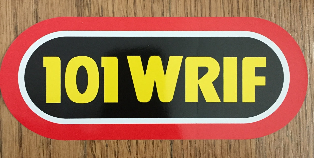 WRIF VINTAGE YELLOW RED STICKER
