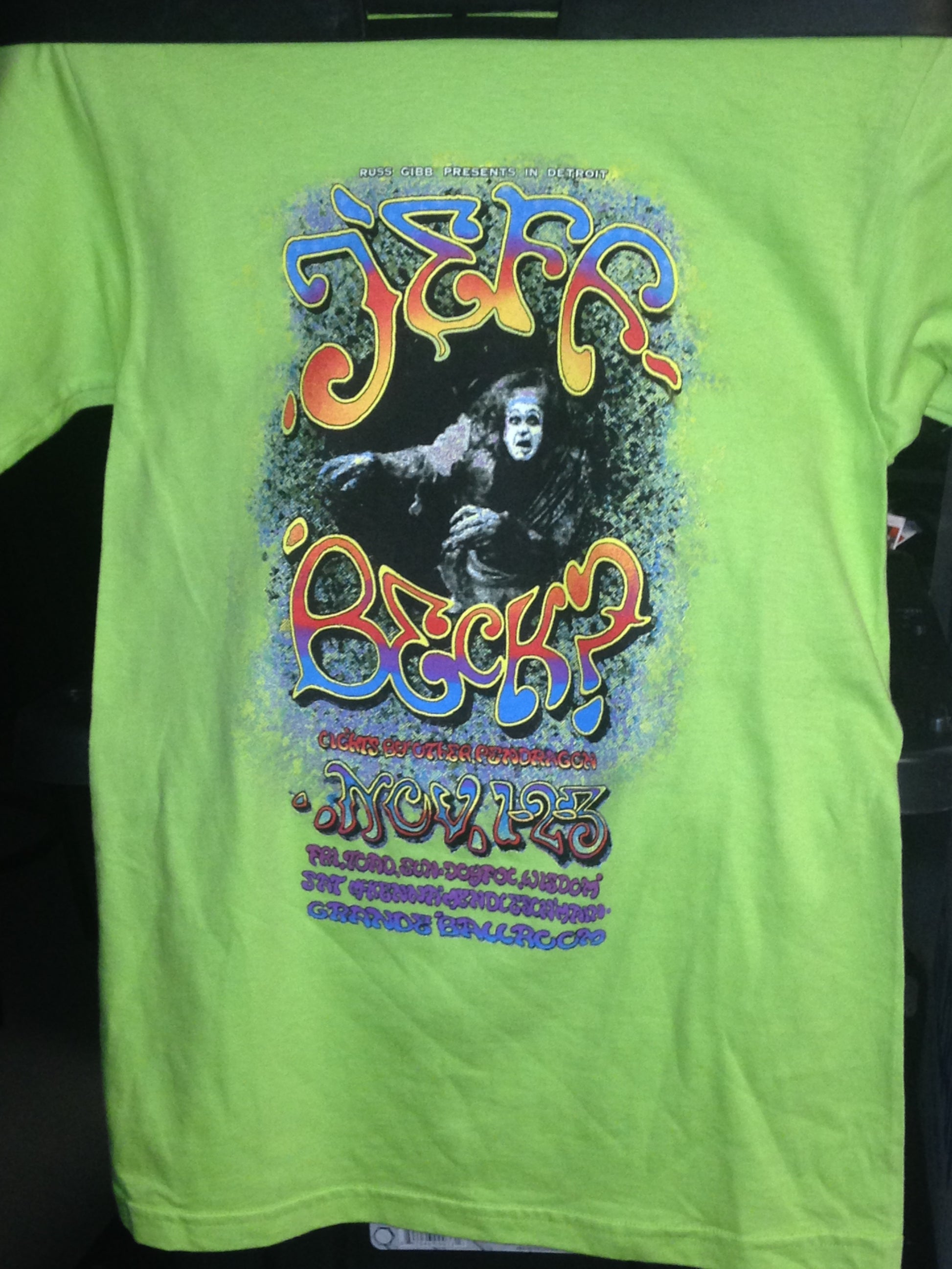 grande ballroom t shirt Jeff Beck Carl Lundgren