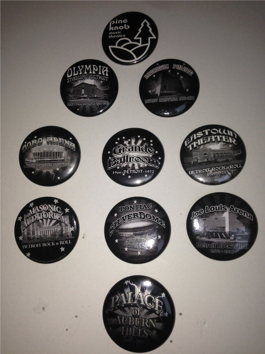 detroit pinback button collection