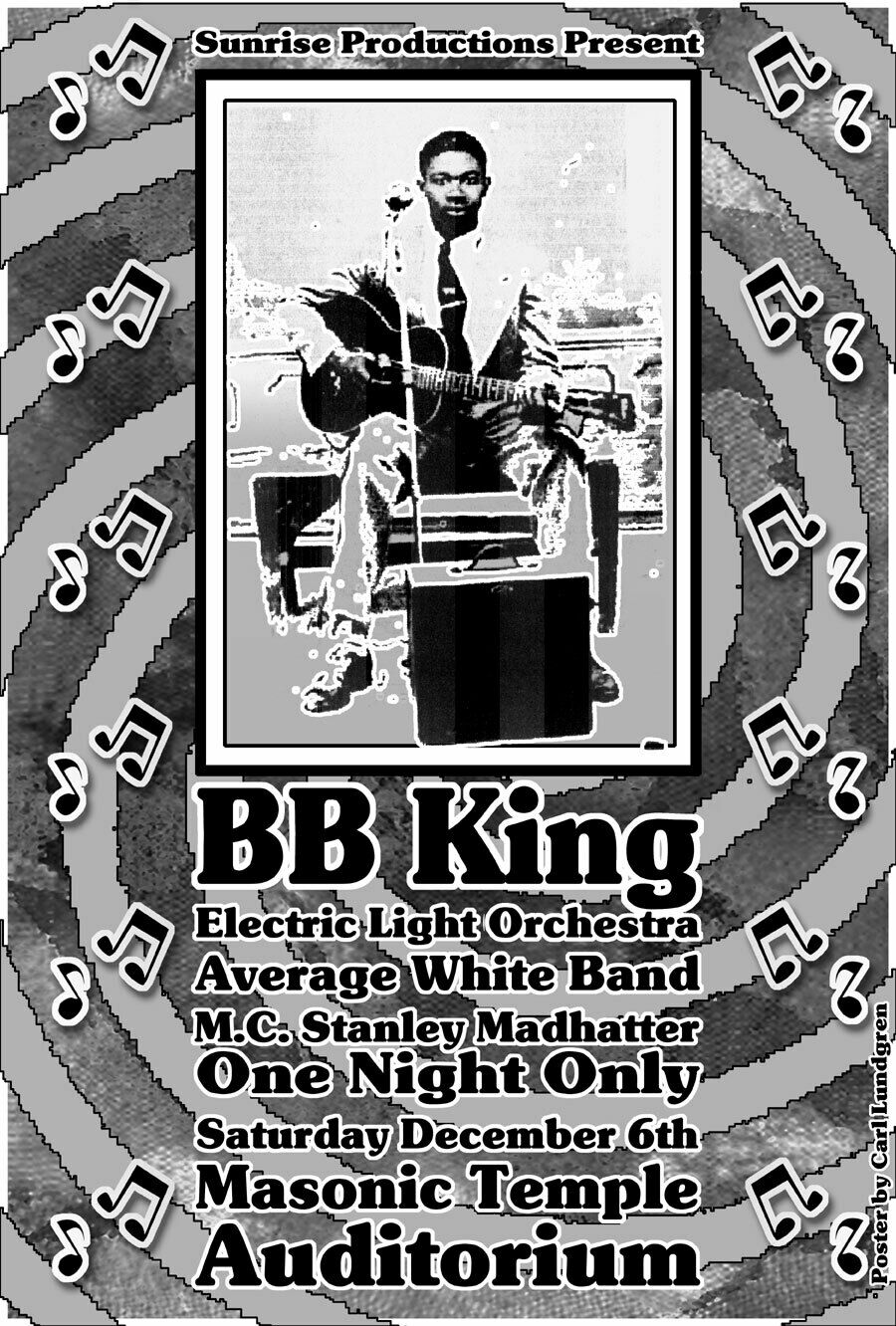 b b king carl lundgren poster