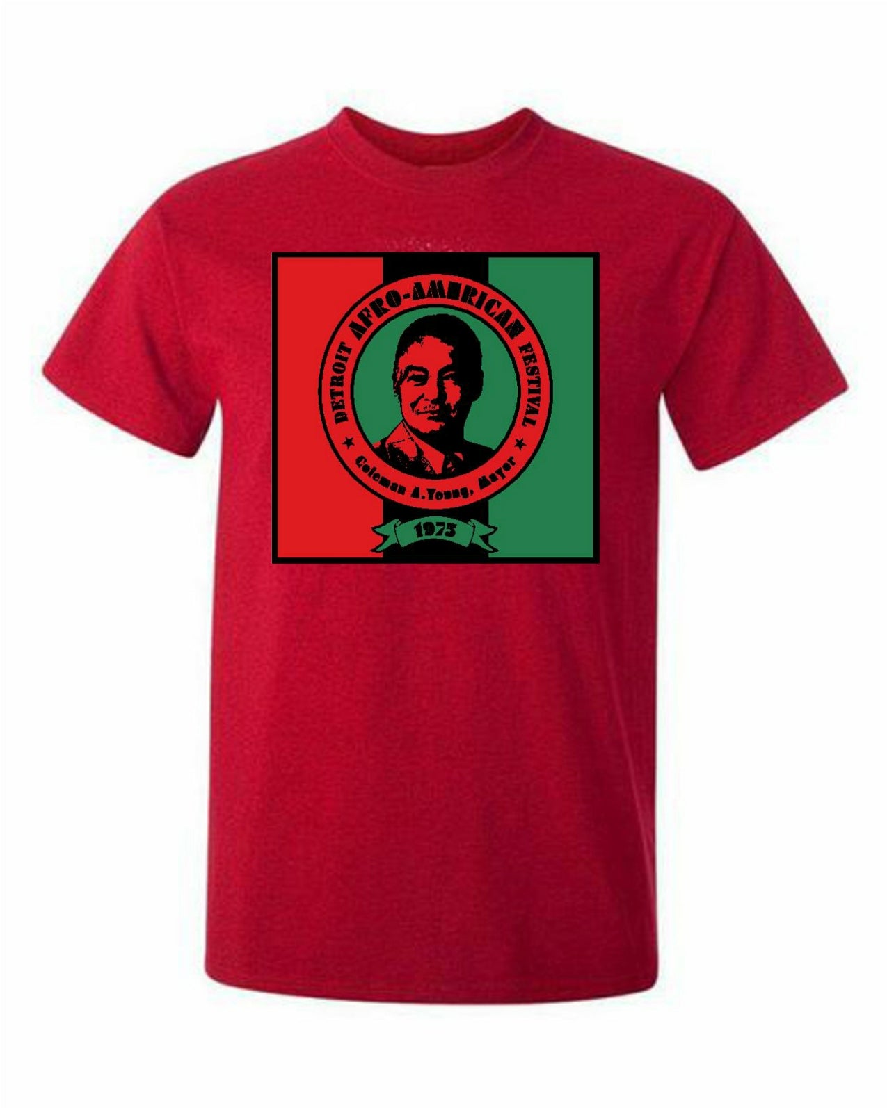 coleman yound detroit mayor t-shirt