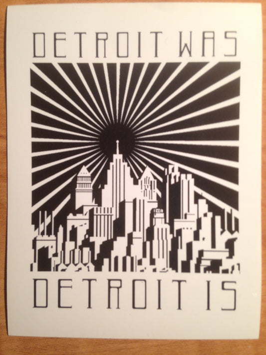 detroit art deco sticker