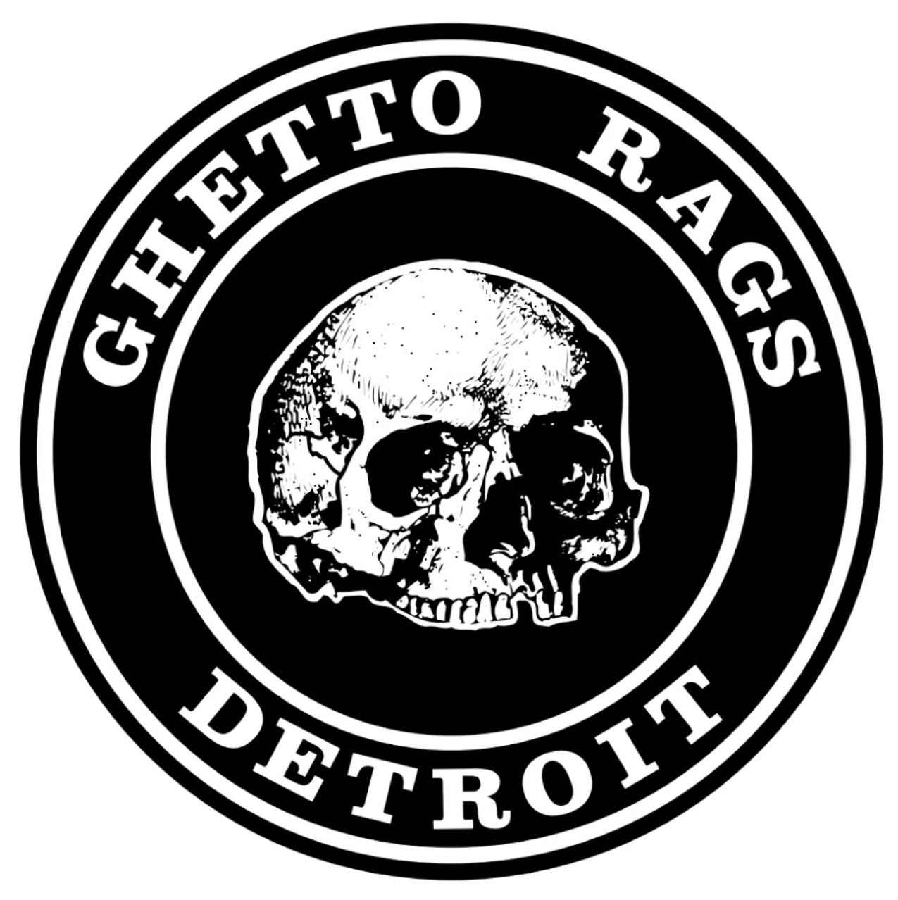 Ghetto Rags  logo 2.5" sticker
