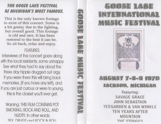GOOSE LAKE 1970 DVD footage