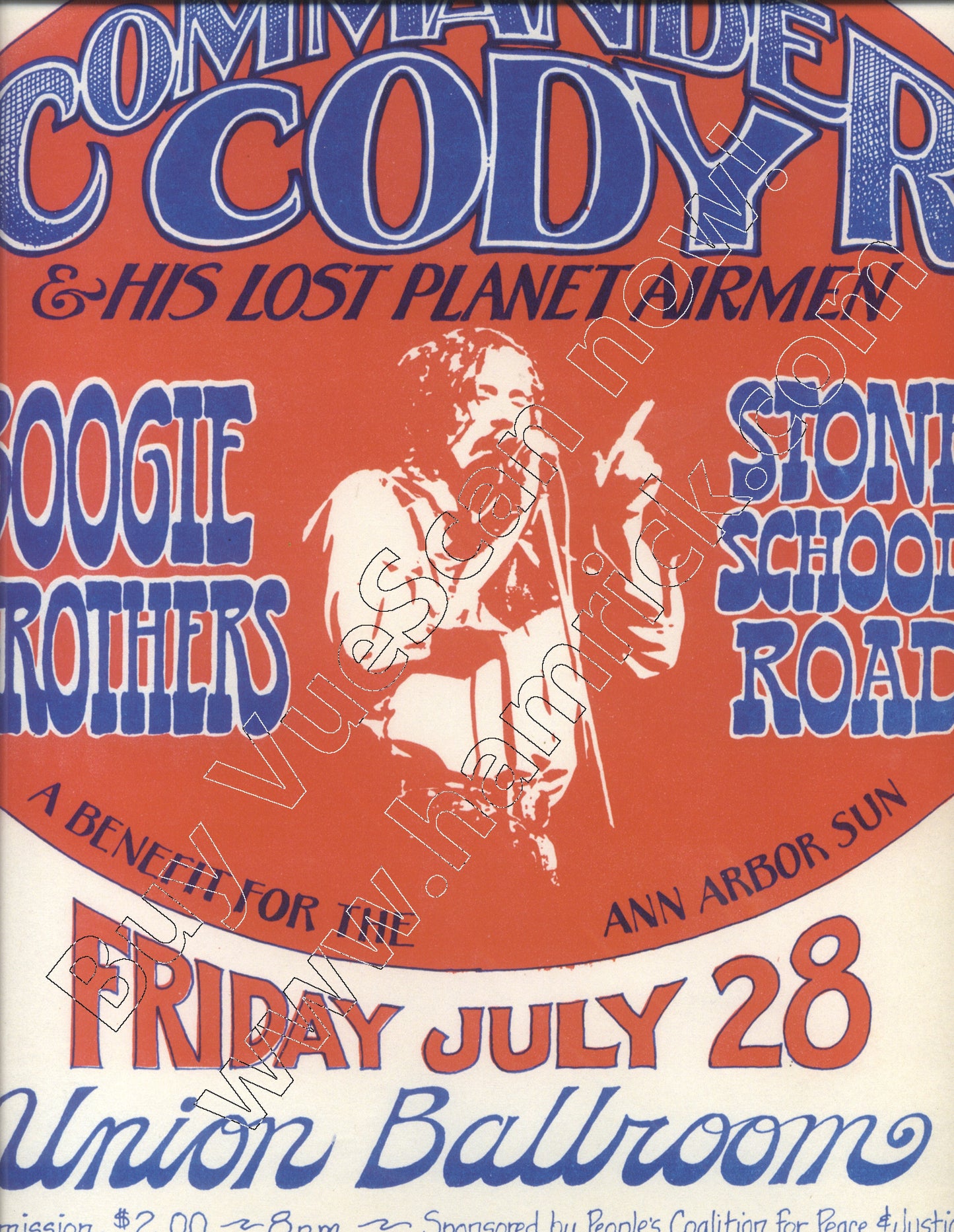 Commander Cody Union Ballroom Leni Sinclair poster photo