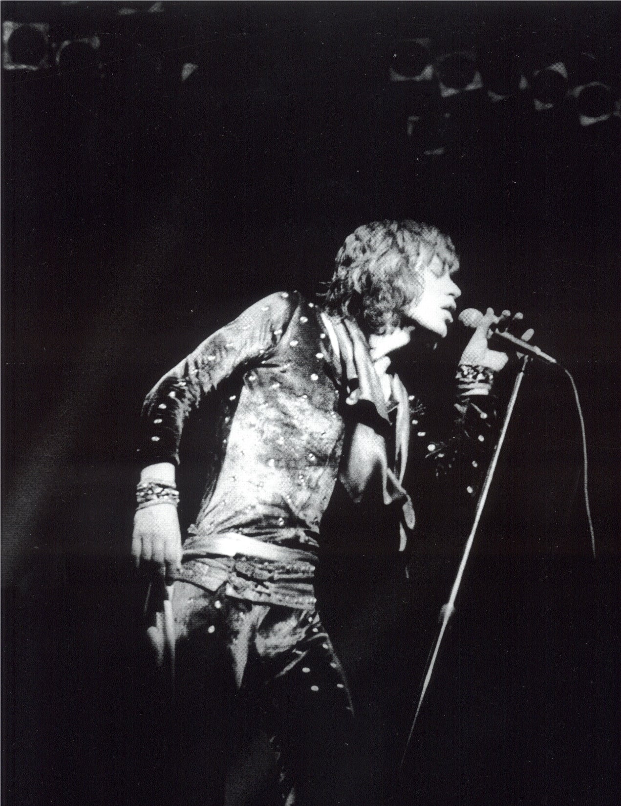 Mick Jagger in Detroit hand signed Leni Sinclair photo