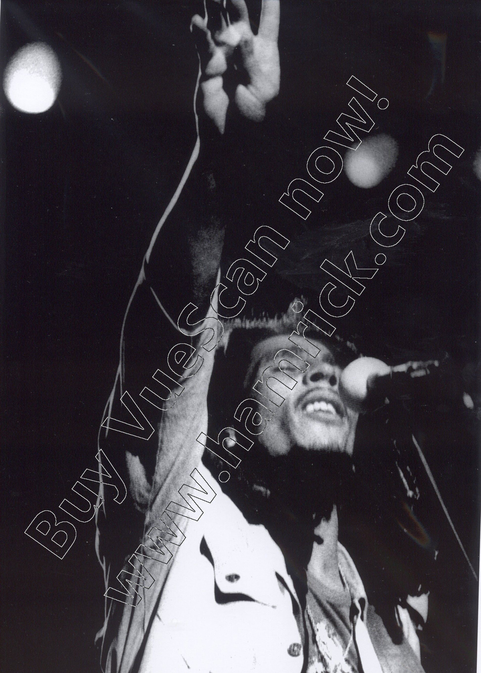 bob marley leni sinclair detroit 1976 greeting cards
