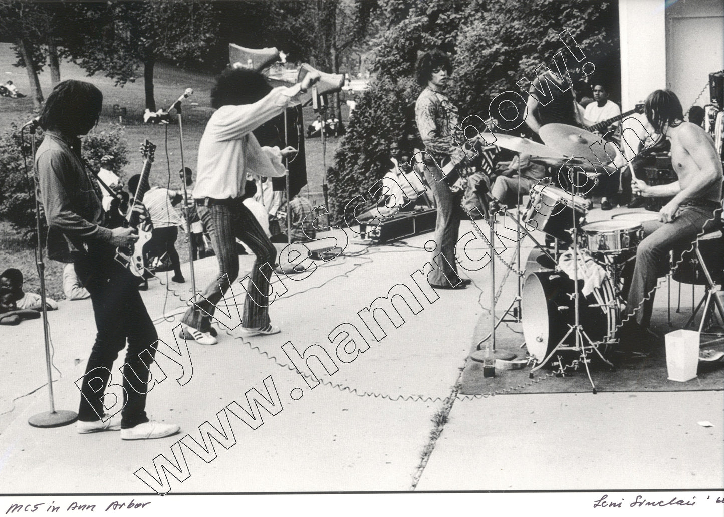 MC5 at West Park Ann Arbor Mi Leni Sinclair photo greeting card