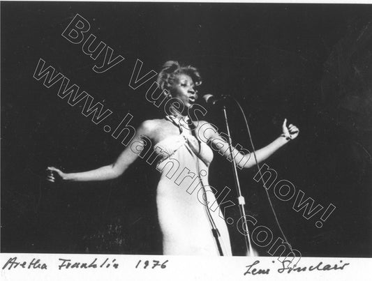 Aretha Franklin Leni Sinclair greeting card