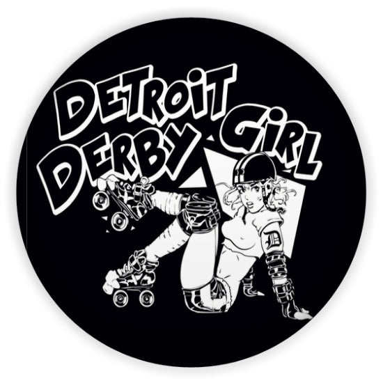 Detroit Roller Derby Girl 1.5" pinback