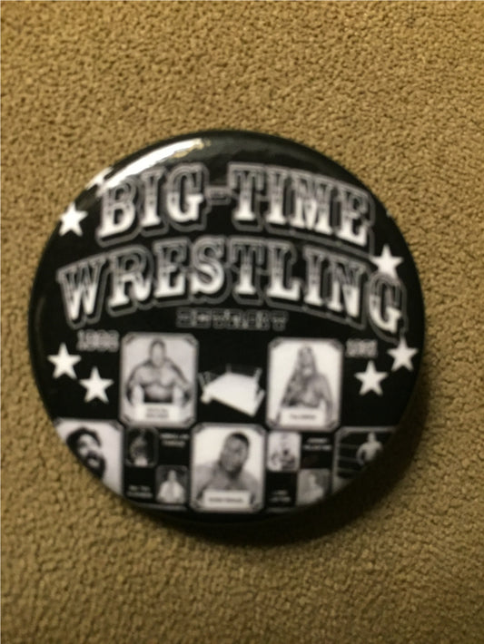big time wrestling detroit pinback button