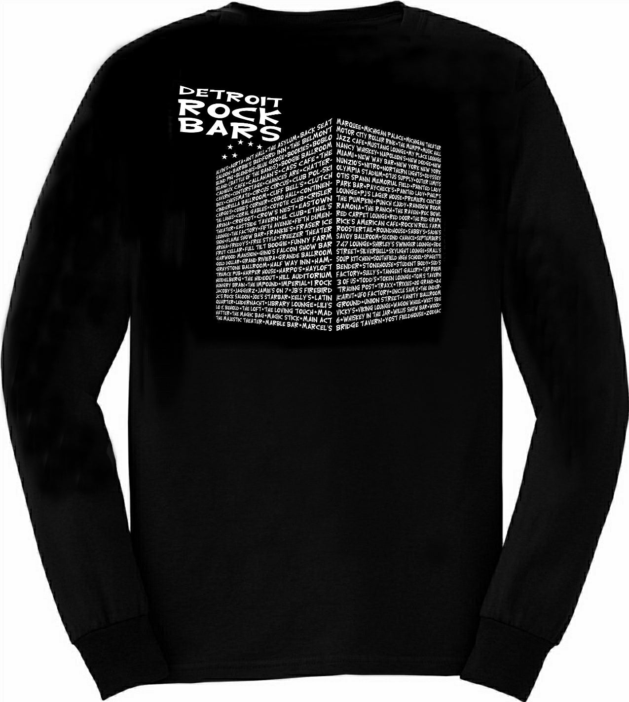 Detroit Rock Bars Long Sleeve T- shirt