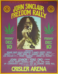 John Sinclair Freedom rally Leni Sinclair/Gary Grimshaw poster www.lostinsounddetroit.com poster