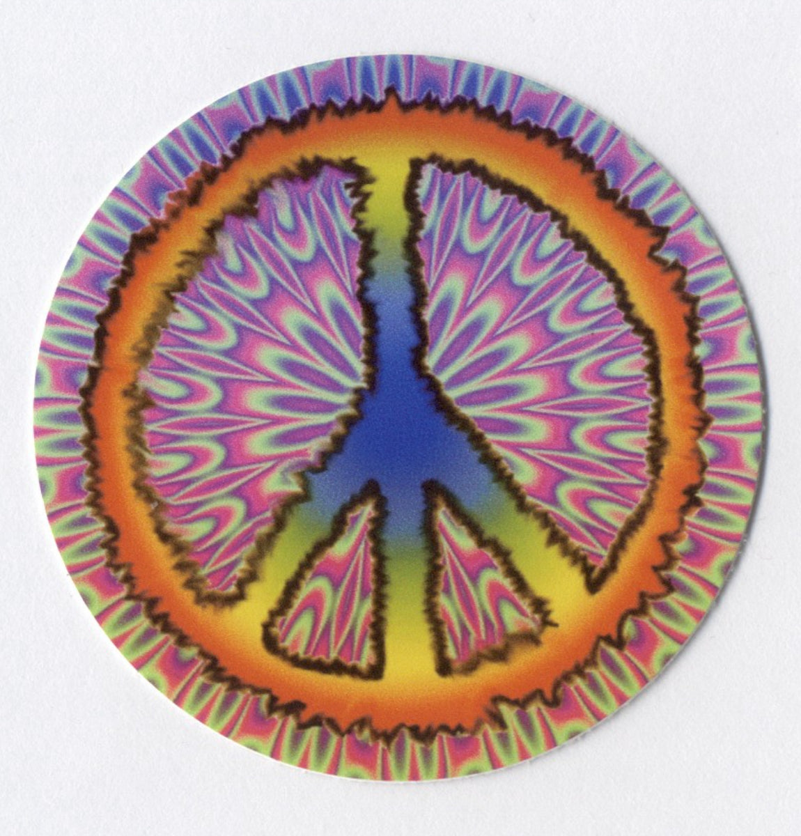 psychedelic peace sign sticker