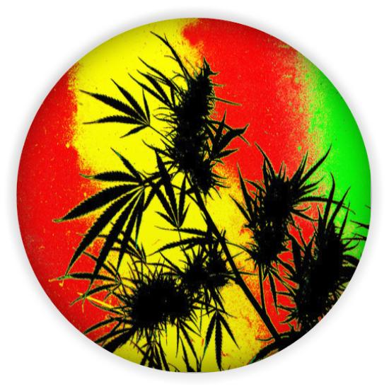 Jamaican Weed 1.5" image pinbackbutton