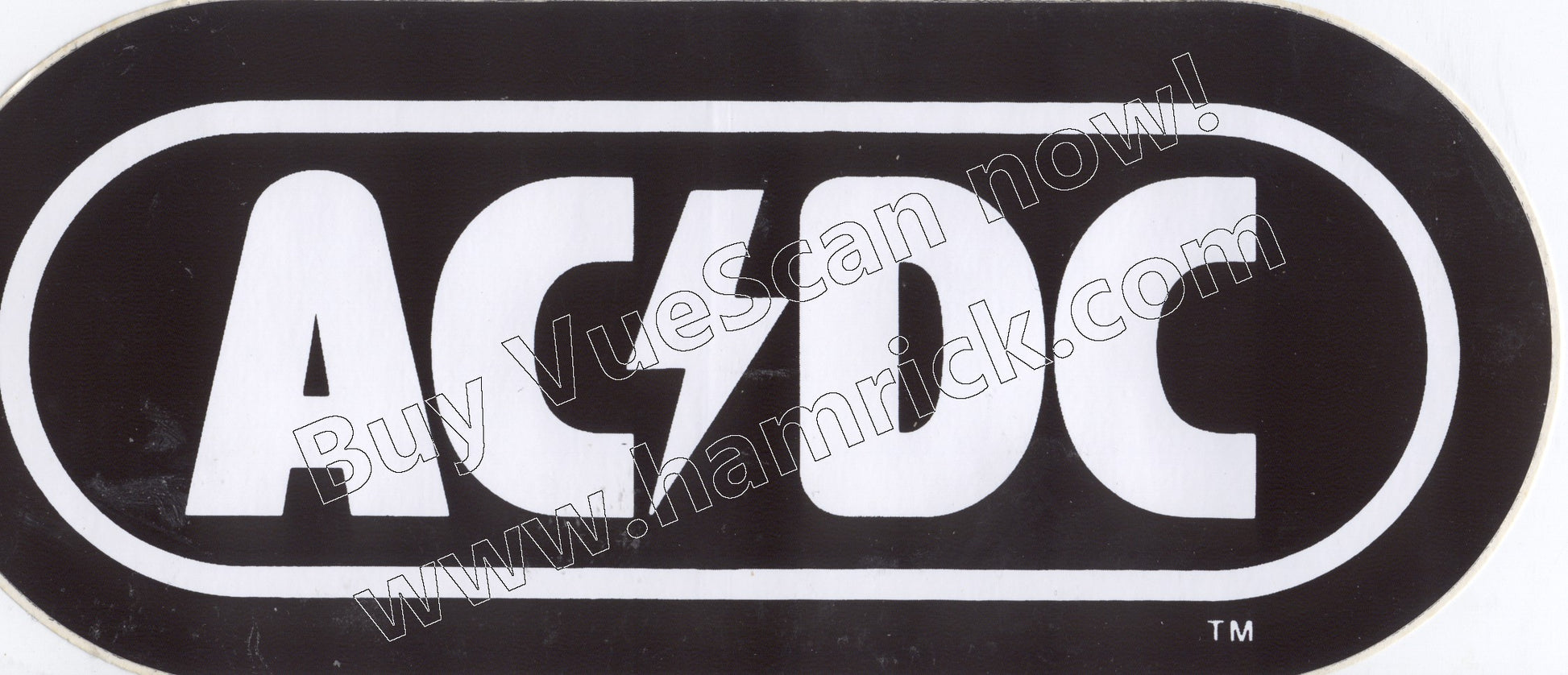 acdc wrif vintage sticker