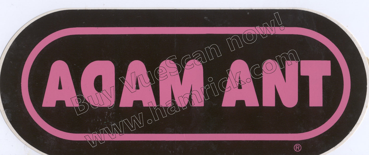 adam ant wrif vintage sticker