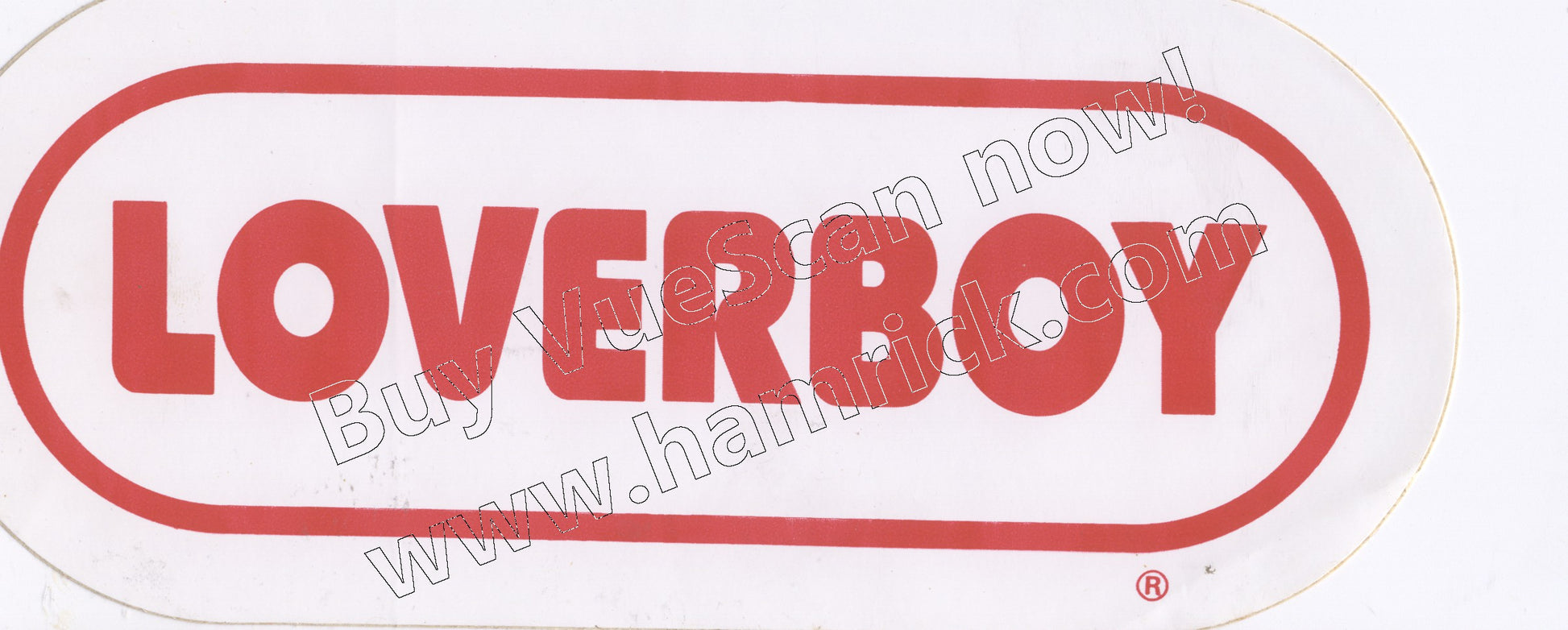 loverboy wrif vintage sticker